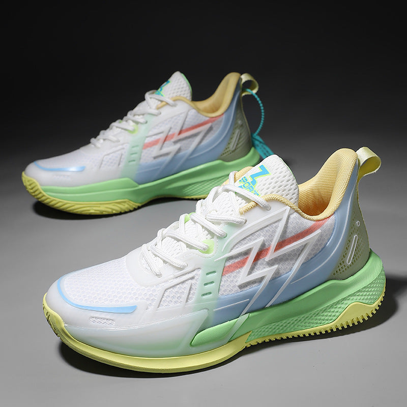 Women's & Men's For Korean Style Fashionable Mesh Breathable Basketball Luminous Shock Men's Sports Shoes