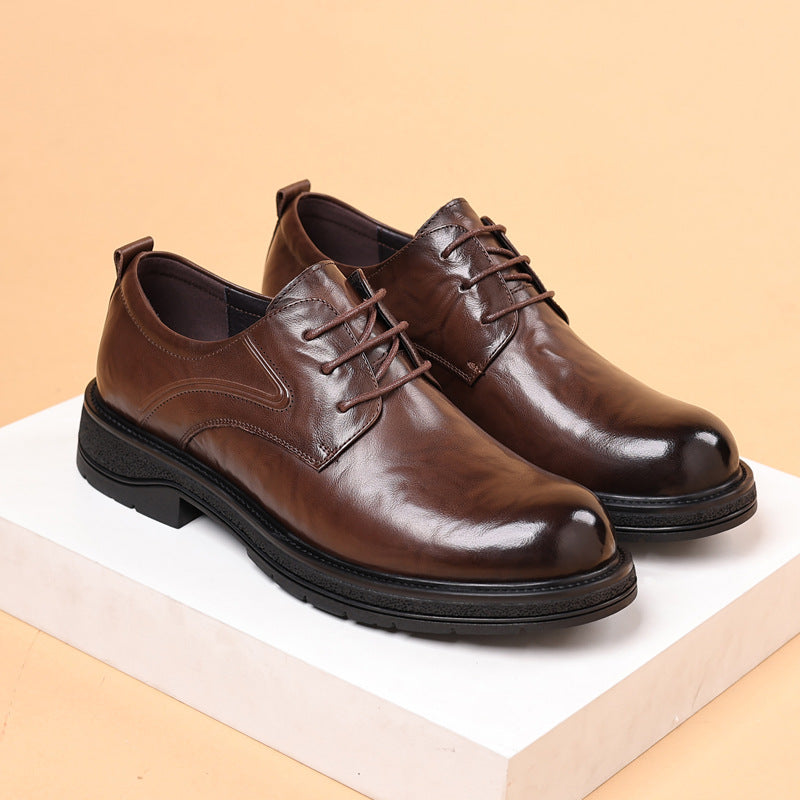 Men's Toe Fashion Genuine Business Formal Wear Leather Shoes