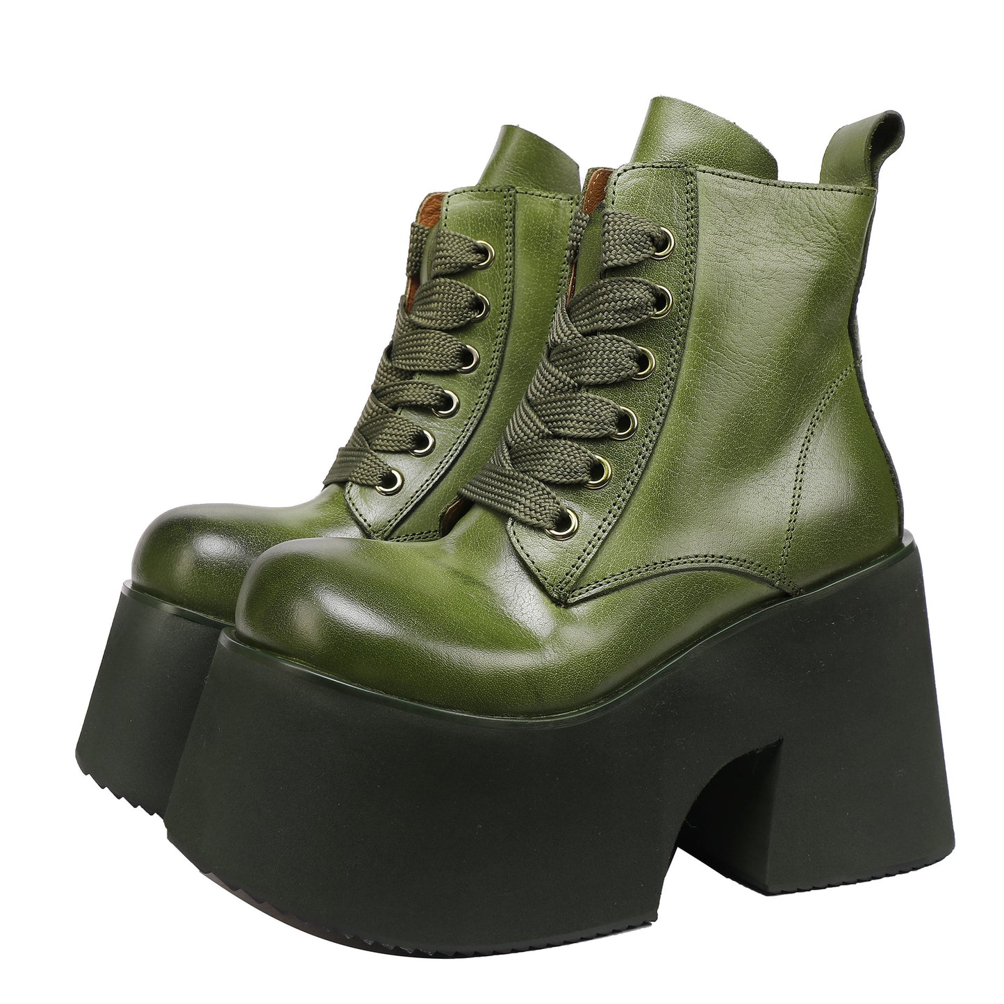 Female First Layer Cowhide Mild Luxury Retro Fashion Pure Platform Boots