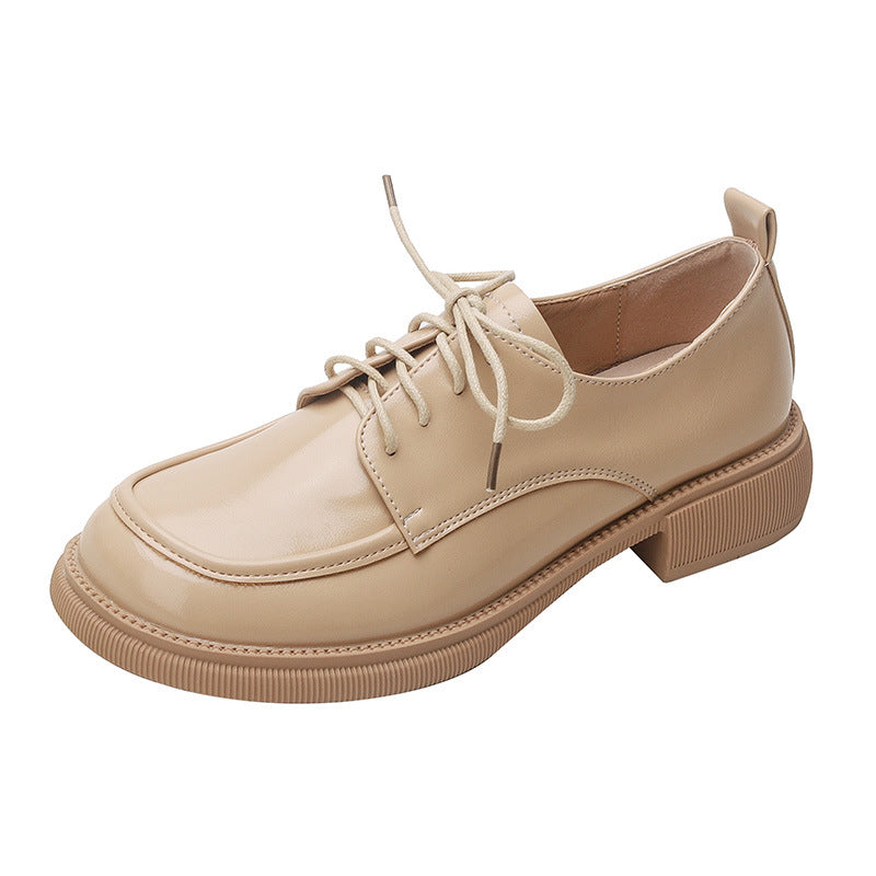 Women's Genuine Pumps Preppy Style Simple British Casual Shoes