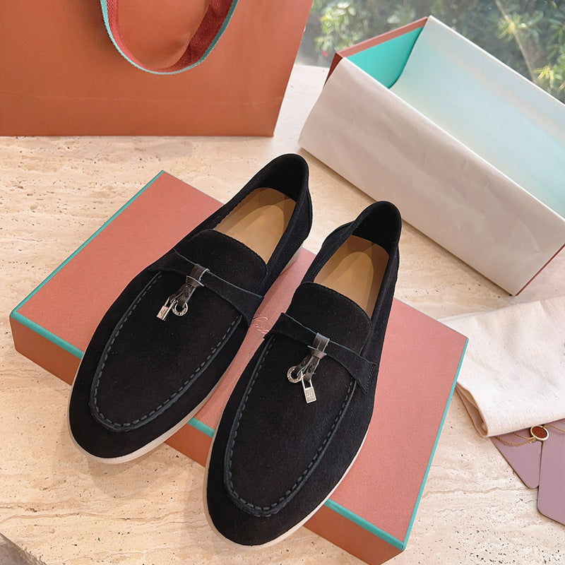 Women's British Style Slip-on Soft Bottom Pumps Women's Casual Shoes