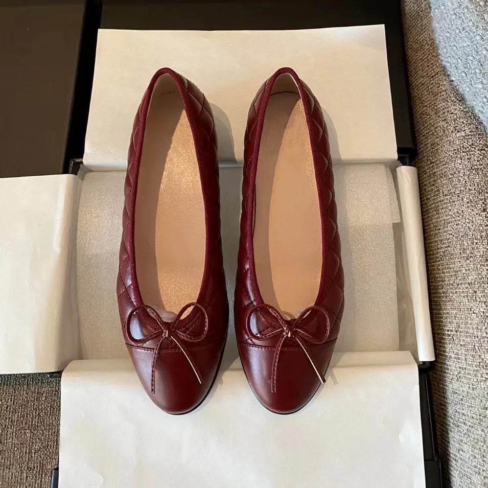 Women's Bowknot High Large Size Summer Pointed Temperament Chunky Heels