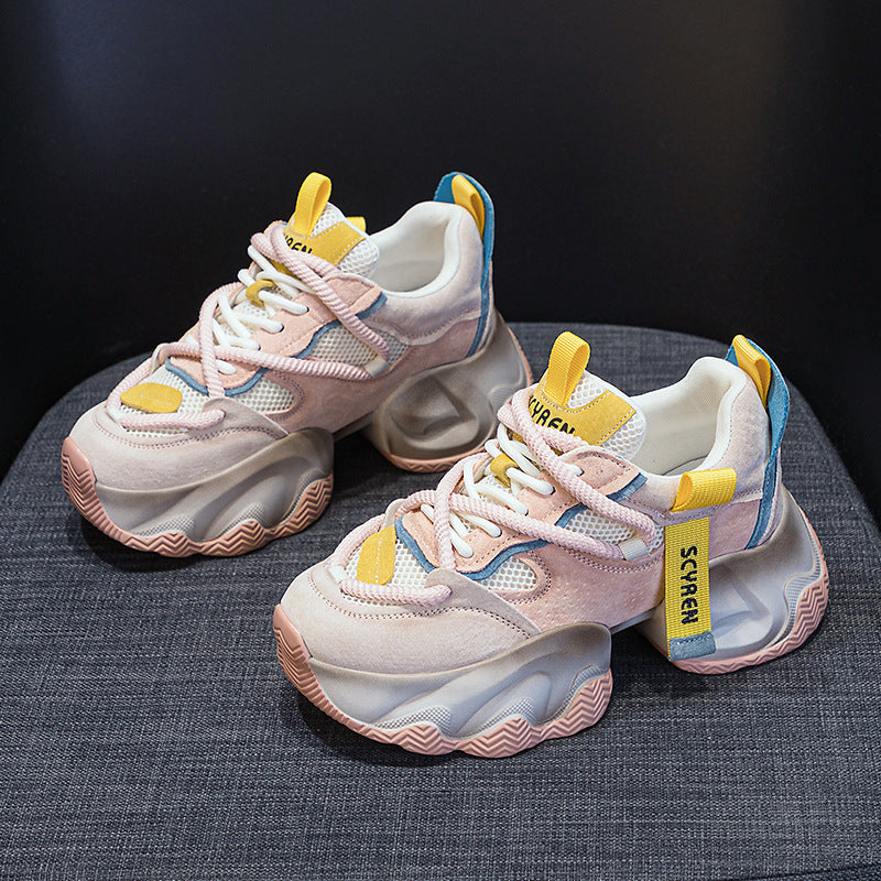 Women's Platform Dad Height Increasing Insole Pop-up Women's Casual Shoes