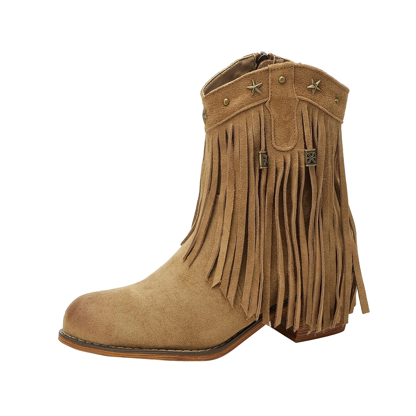 Women's Martin Fashionable Retro Metal Tassel Skinny Women's Leather Boots