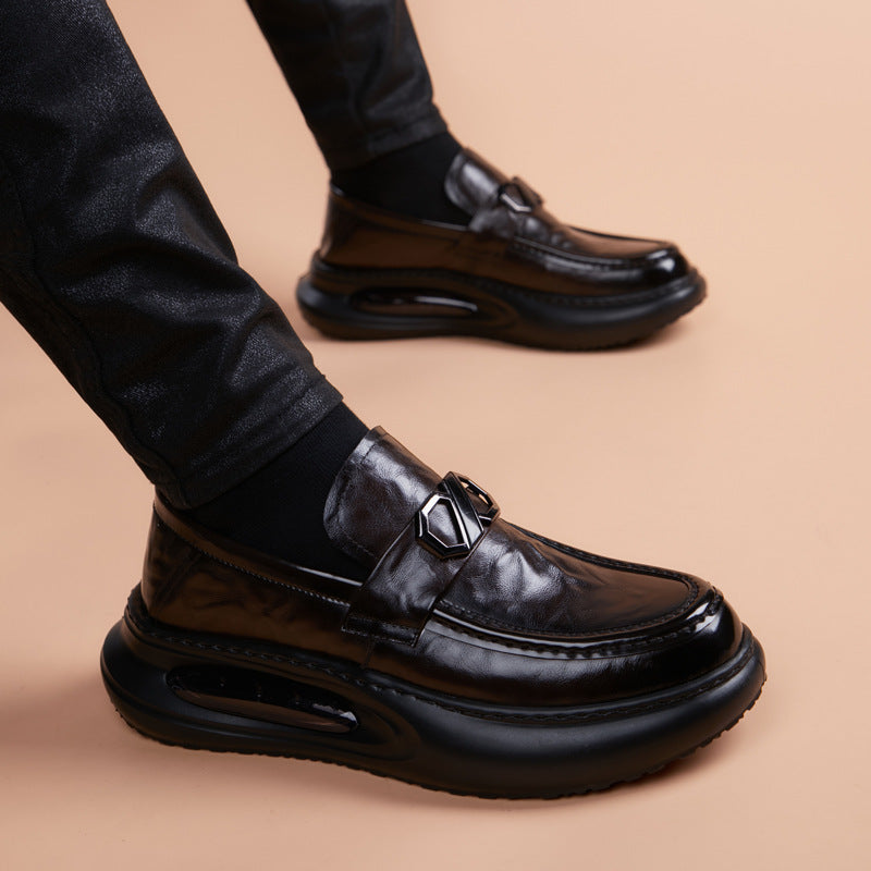 Men's First Layer Cowhide Genuine Business Breathable Men's Casual Leather Shoes
