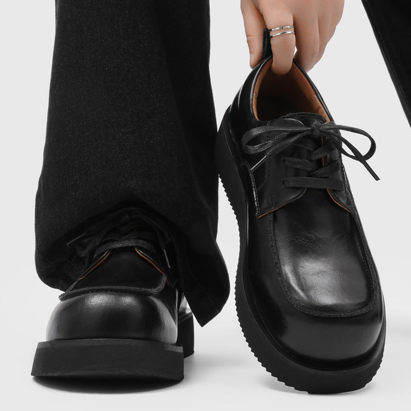 Men's High-grade Versatile Fashion Derby Commuter Elevator Wild Big Men's Shoes
