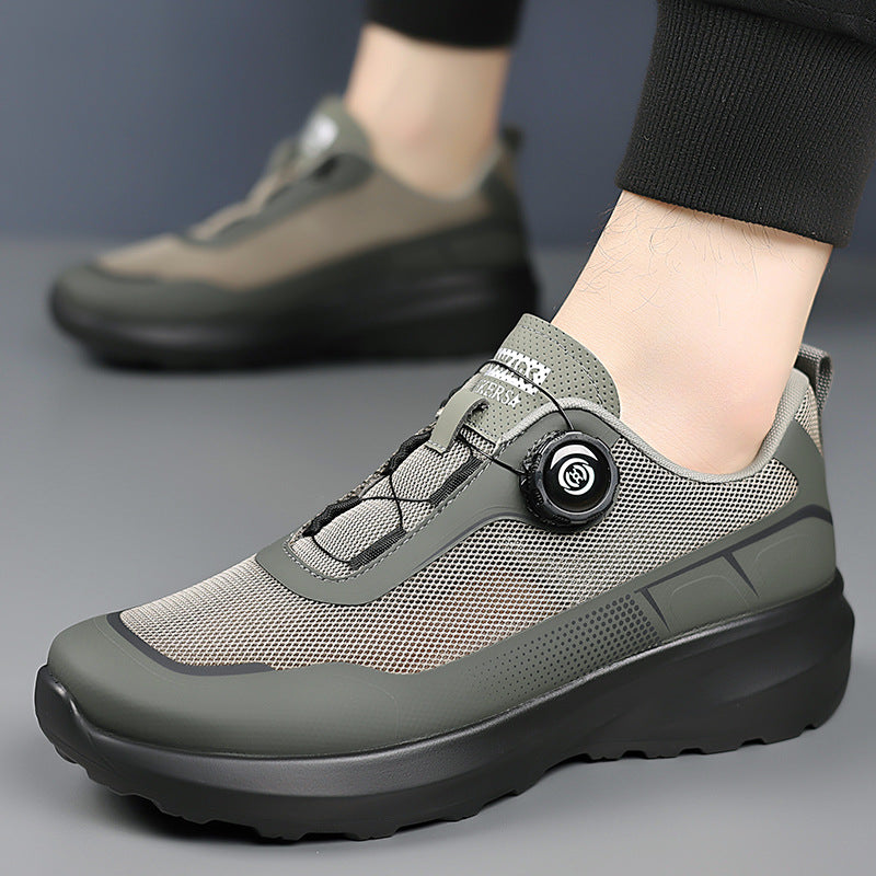 Men's Spring Thick Bottom Rotating Buckle Soft Fashionable Hiking Outdoor Men's Shoes