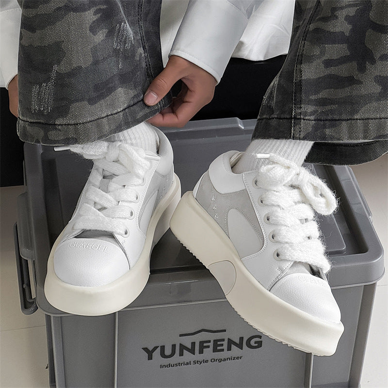 Women's & Men's Design Heart-shaped Platform Fashionable Height Increasing Men's Board Shoes
