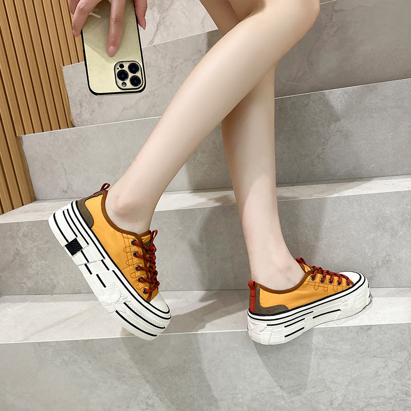 Women's Increasing Insole Summer Thick Bottom Fashion White Versatile Women's Casual Shoes