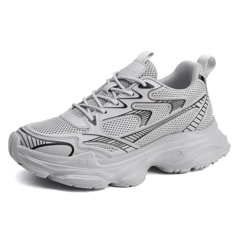 Men's Youth Fashion Invisible Height Increasing Insole Platform White Personality Tide Casual Shoes