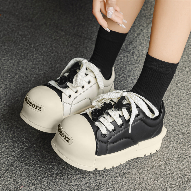 Men's National Fashion Couple Spring Breathable Black White Men's Board Shoes