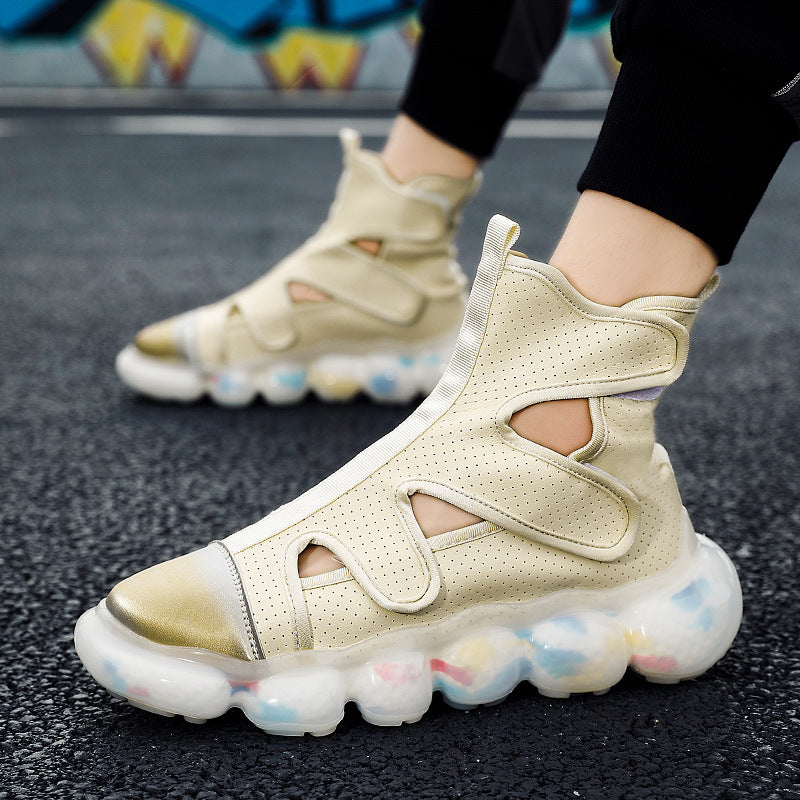 Men's Cushion Summer Popcorn Breathable Hollow Slip-on Casual Shoes