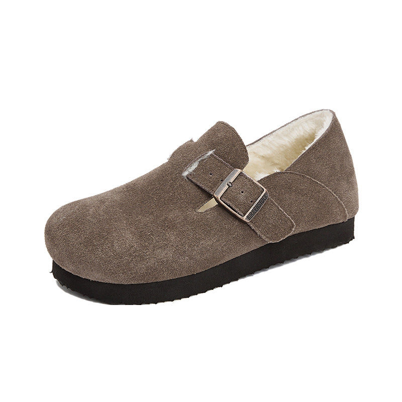 Women's Beauty Power Round Head Fleece-lined All-inclusive Casual Shoes
