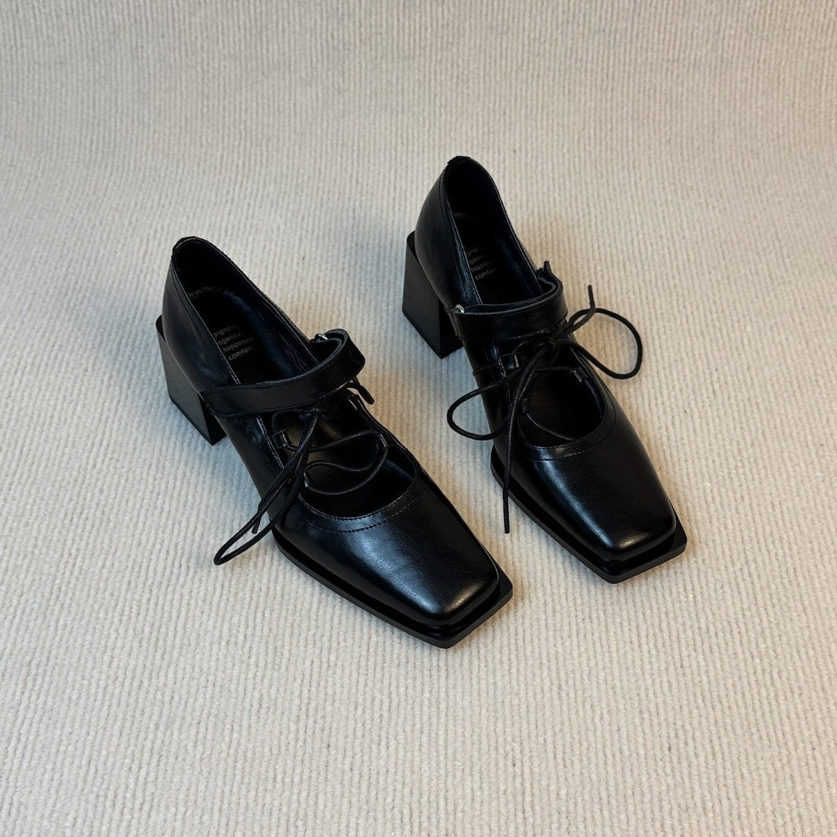 Women's Jane Chunky Square Toe High Commute Women's Fashion Shoes