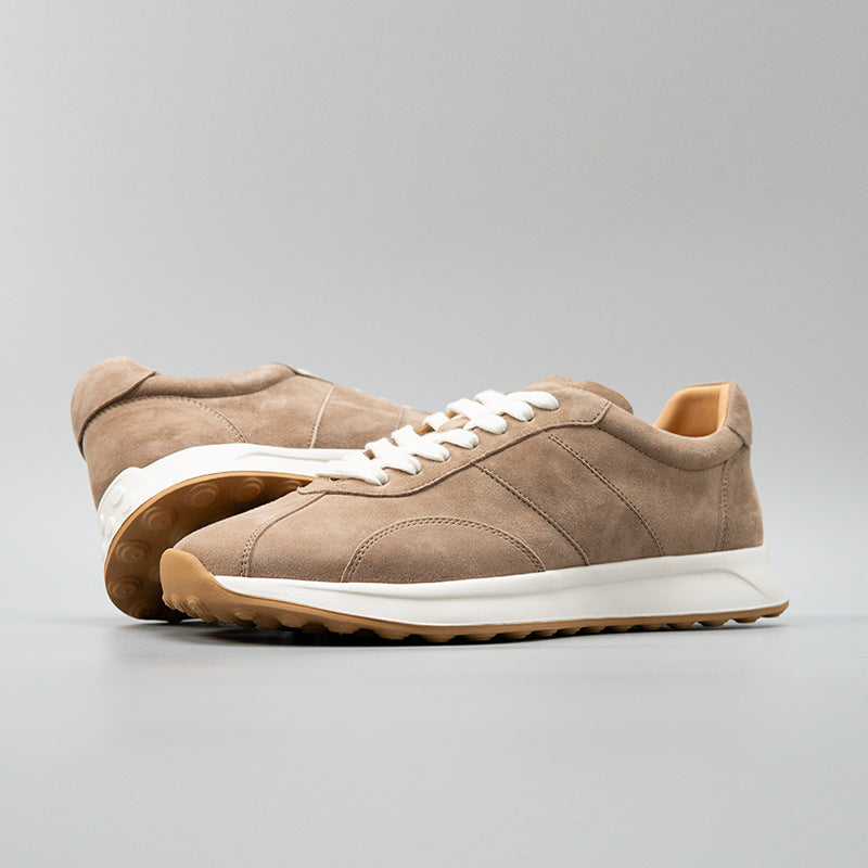 Men's Desert Apricot Sports Daily Retro Fashion Men's Casual Leather Shoes