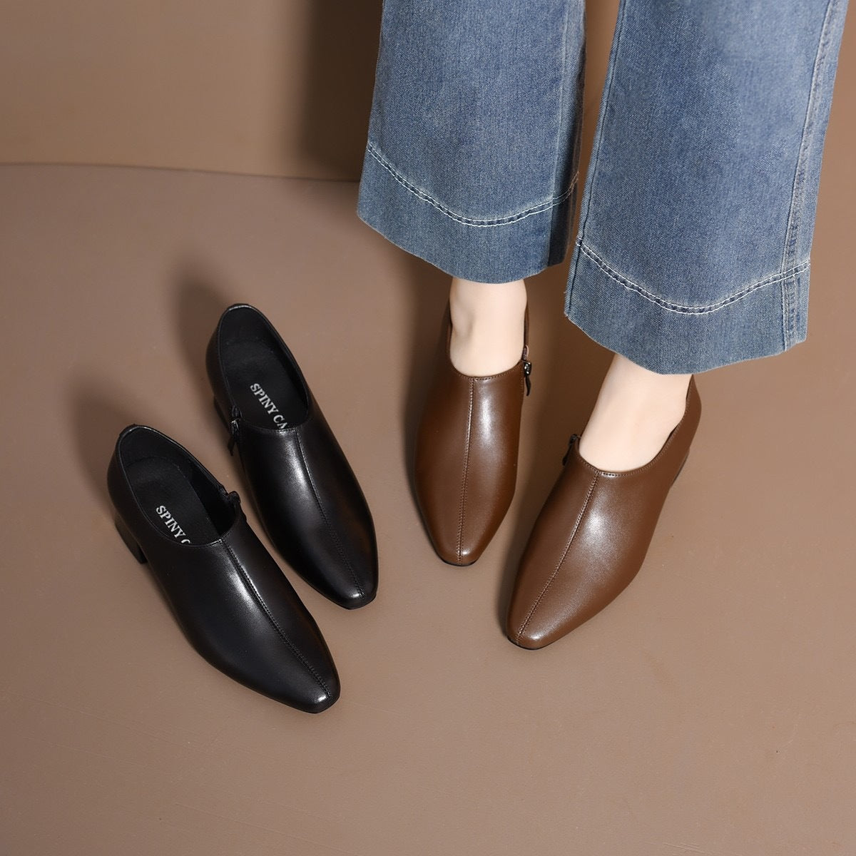 Women's Mid Pointed Small Soft Bottom Stiletto Women's Fashion Shoes