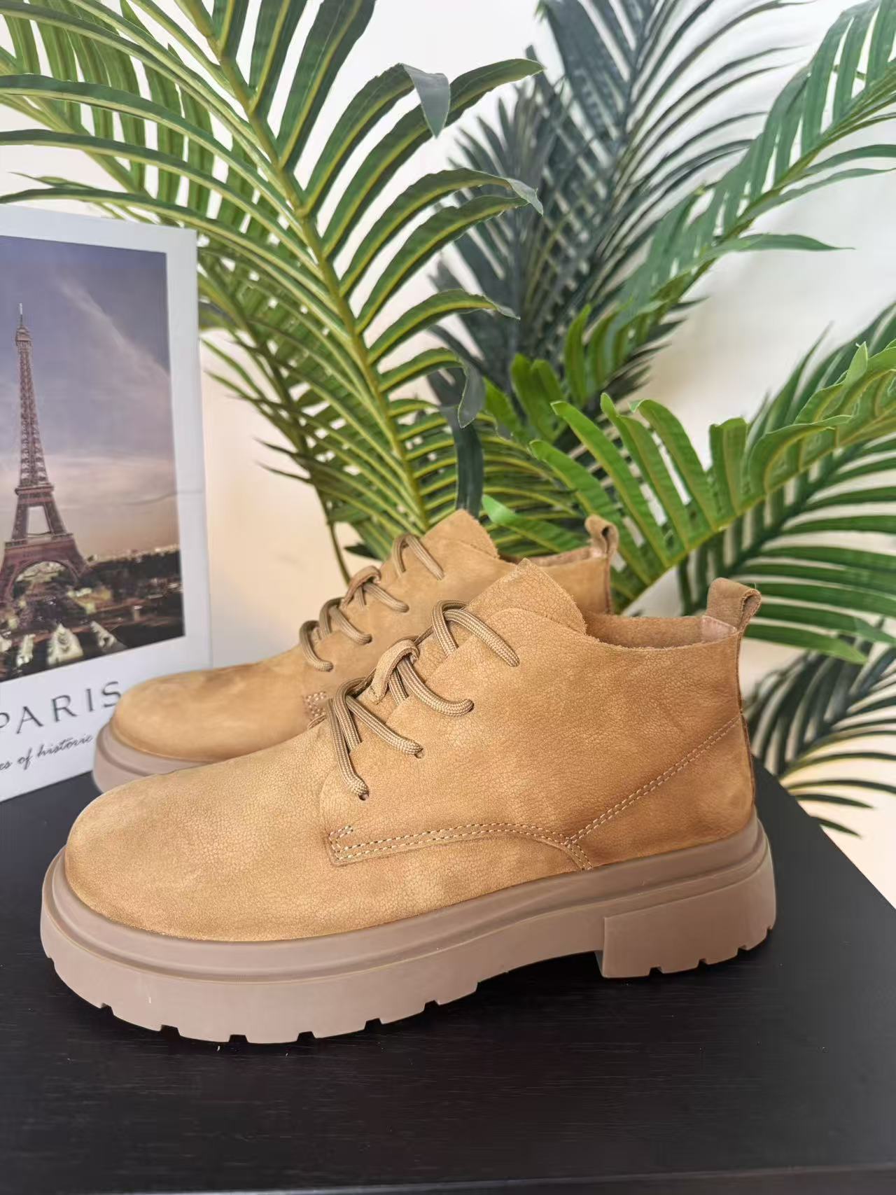 Men's First Layer Cowhide Handmade Autumn Breathable British Style Lace Up Men's Casual Shoes