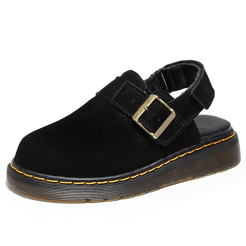 Women's & Men's Martin Summer Half Slip-on Black Closed Toe Sandals