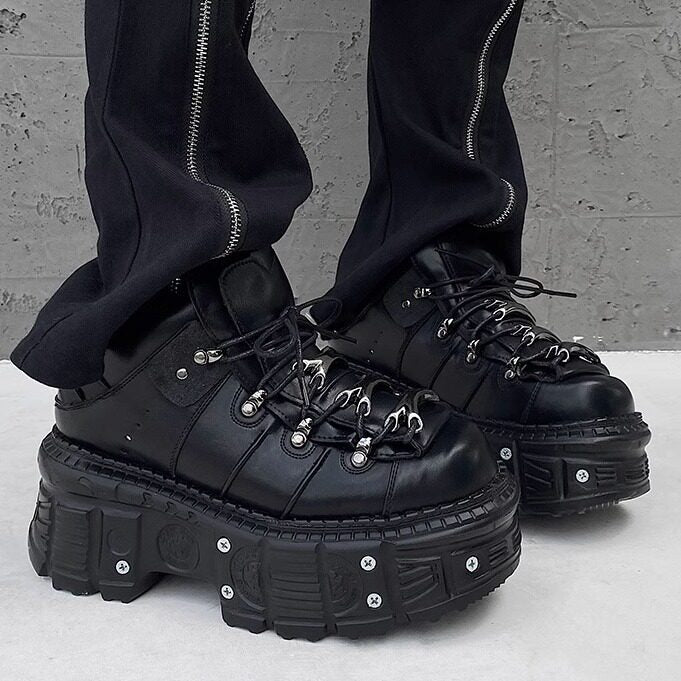 Men's Street American Metal Punk Retro Minority Design Fried Men's Shoes