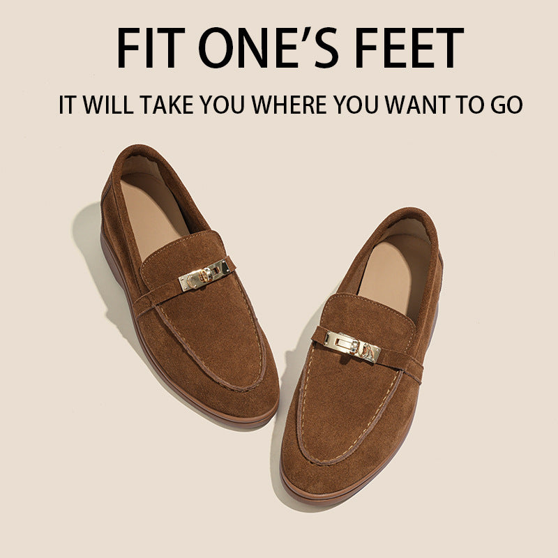 Women's Gold Lock Invisible Elevated Retro Easy Loafers