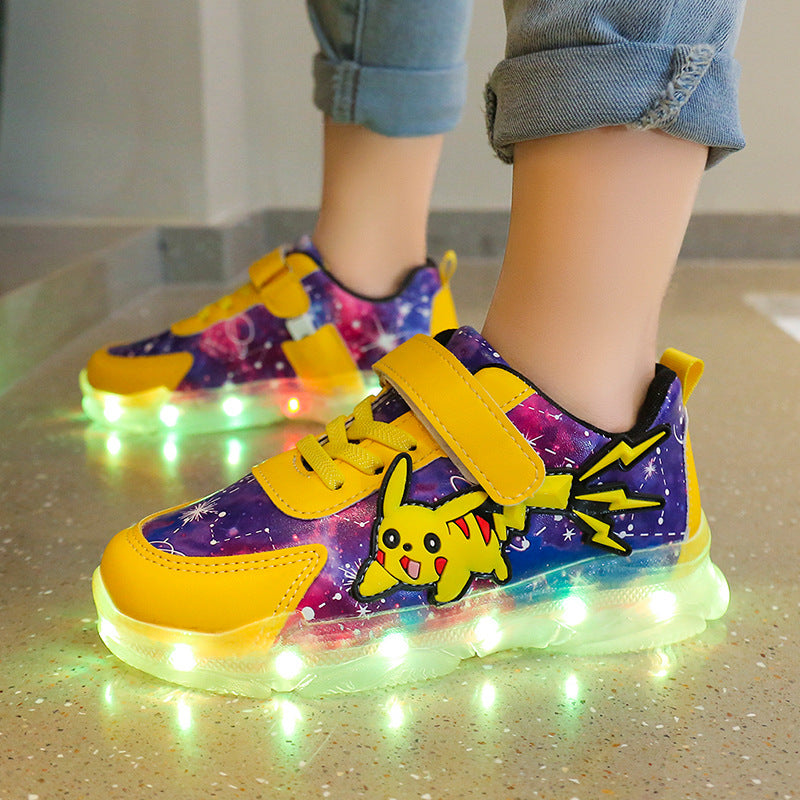 Horse Running Light Luminous Up Boy Kid's Sneakers