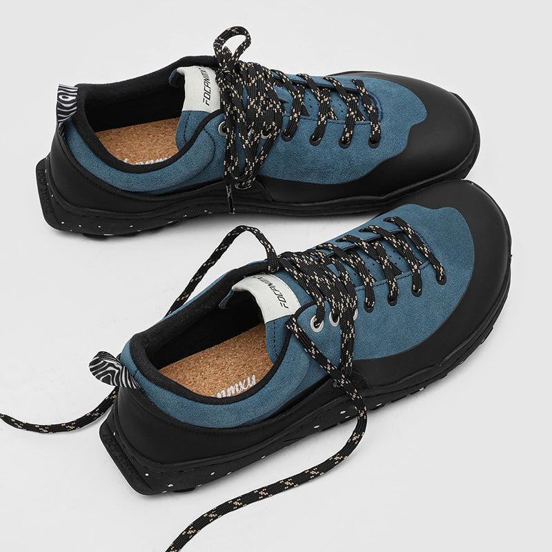 Women's & Men's Fashion Hiking Commuter Outdoor Flat Black Orange Casual Shoes