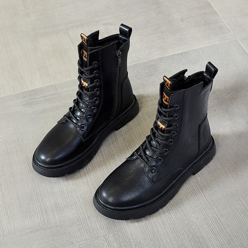 Women's Trendy Martin Fashionable Plus Size Women's Leather Boots