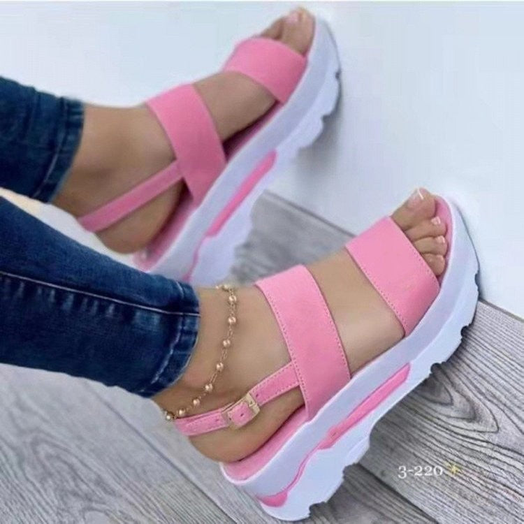 Women's Summer Plus Size Wedge With Sweet Sandals