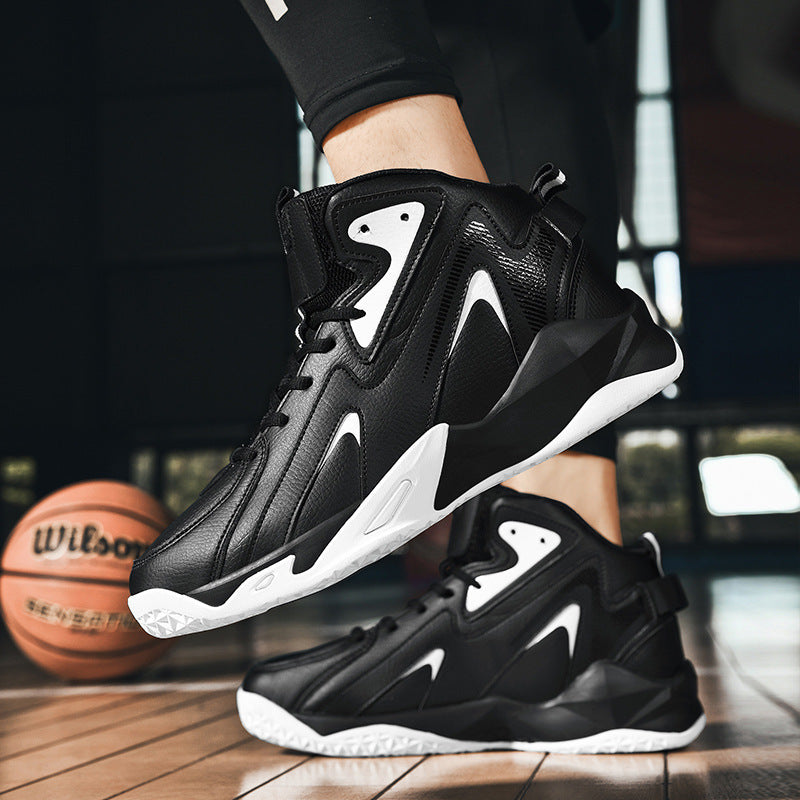 Men's Style Basketball Thick-soled Shock Absorption Breathable Green Little Training Men's Sports Shoes