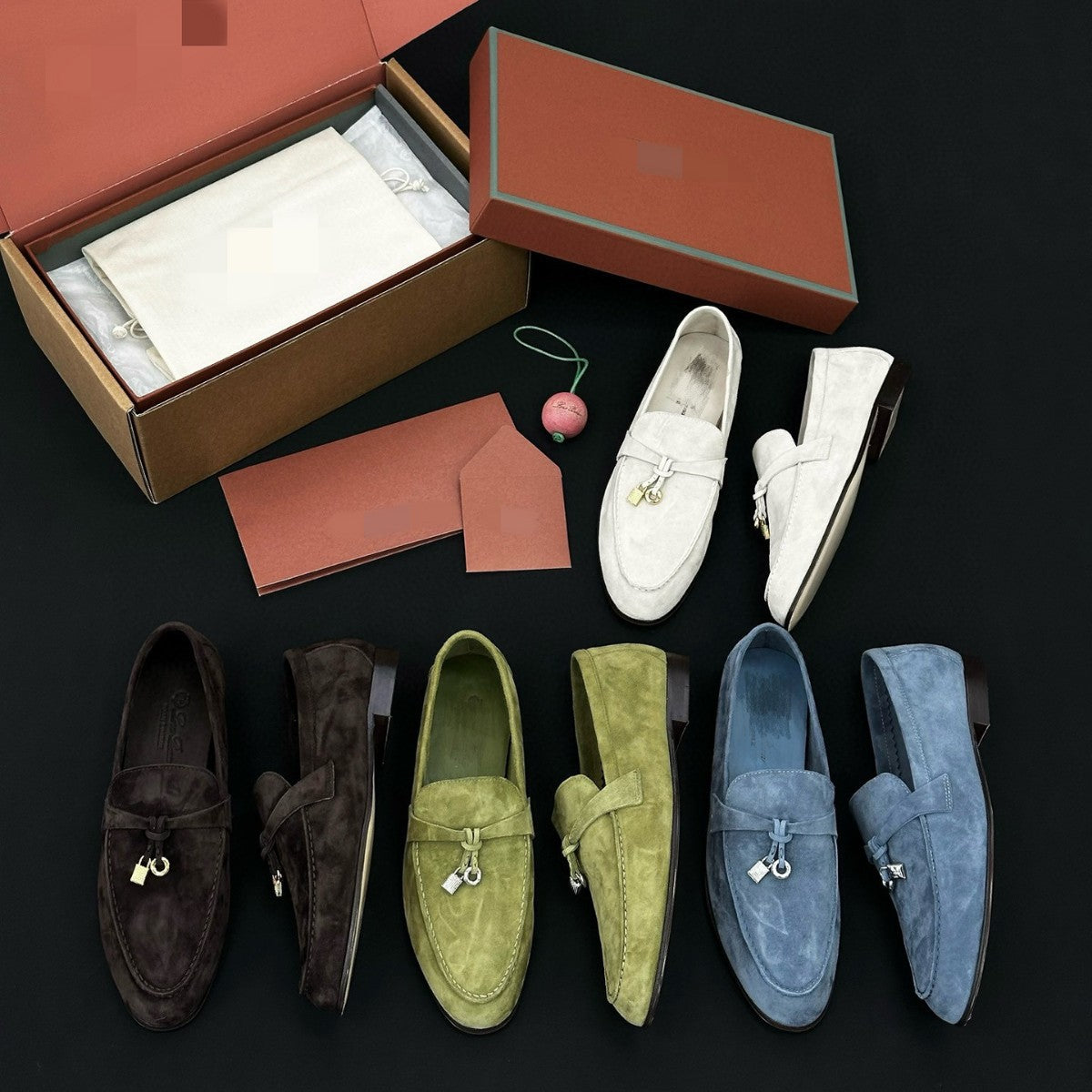 Women's Spring Original Single Genuine Retro Slip-on Tods Loafers