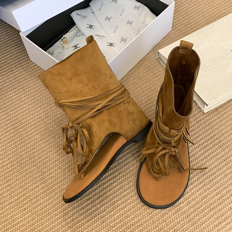 Women's Summer Flip-flops Bottom Short Open Toe French Boots