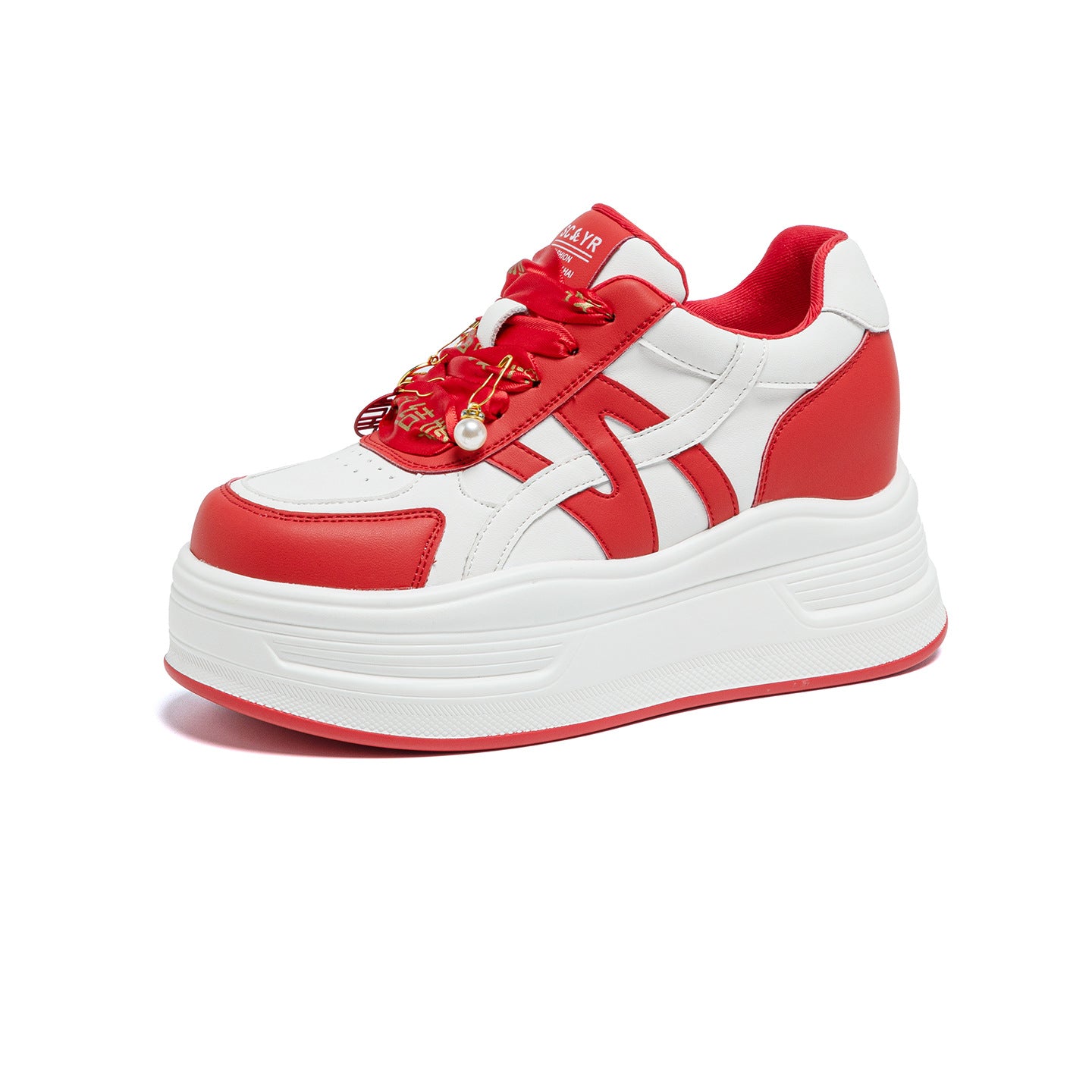 Women's White For Autumn Thick Sole Height Increasing Men's Shoes