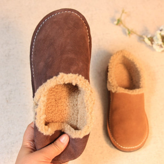 Women's Travel First Layer Cowhide Slip-on Lazy Women's Shoes