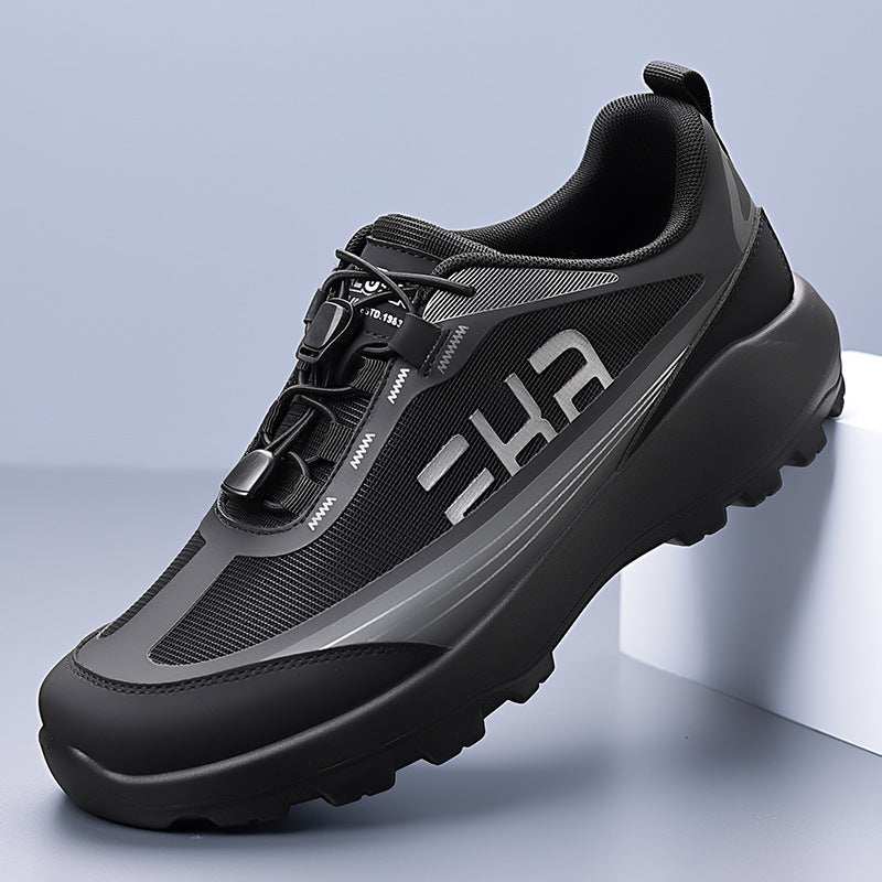 Men's Ice Silk Fabric Breathable Thick Bottom Fashionable City Light Men's Sports Shoes