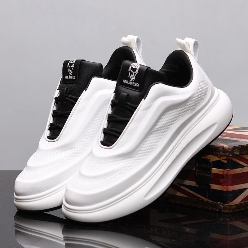 Men's & Women's Mcqueen White Platform Couple Hight Increasing Board Men's Casual Shoes