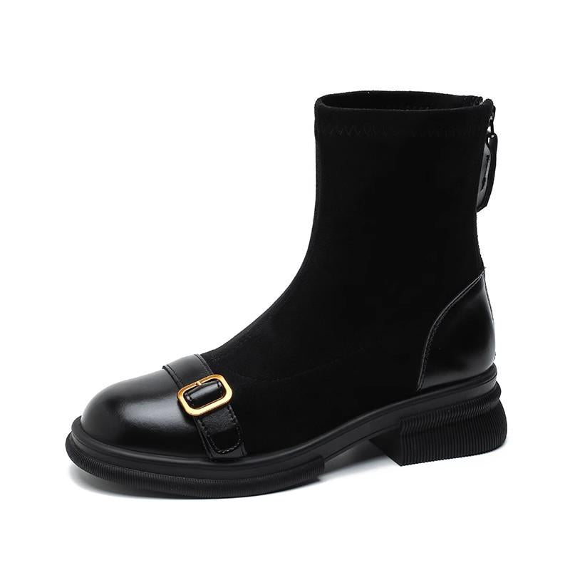 Style Ankle Flat Bottom Early Autumn Boots