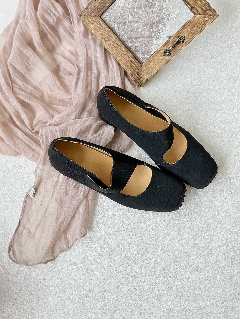 Women's Square Toe Retro Style Brushed Pumps Women's Fashion Shoes