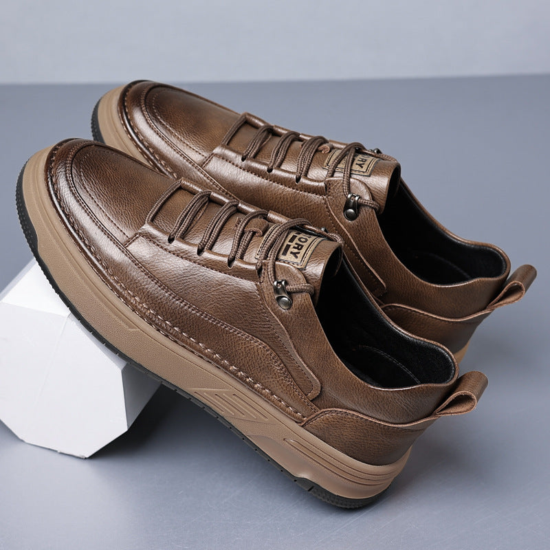 Men's Fashion Leisure Cargo Board Low Top Leather Shoes