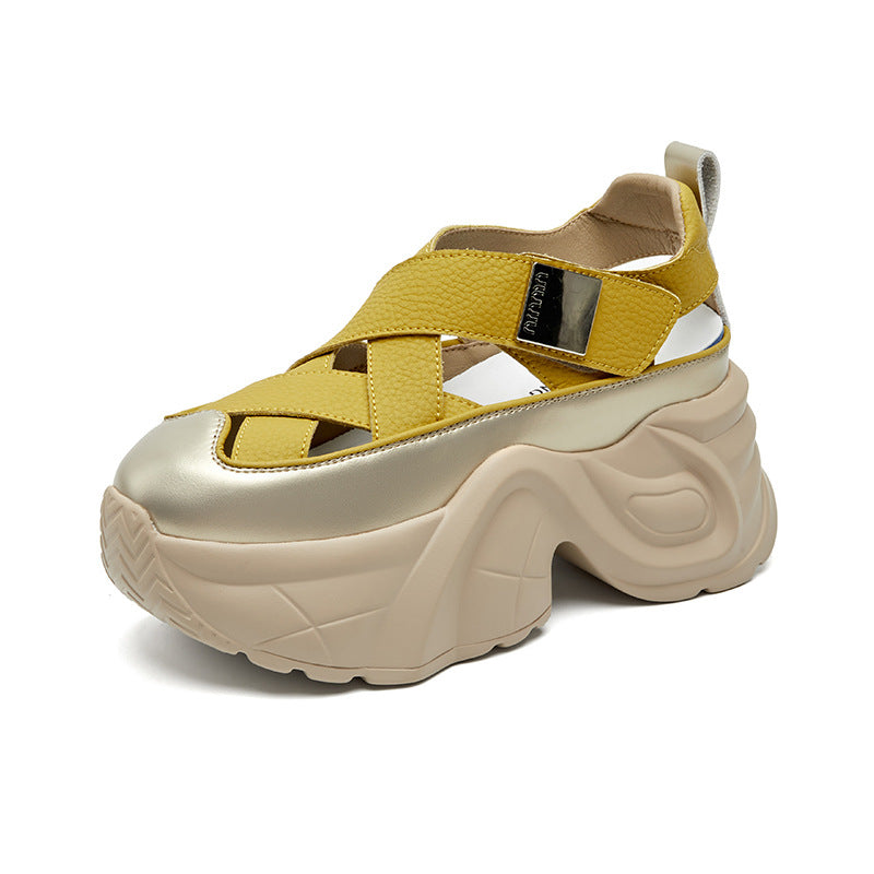 Women's & Men's High-grade White Summer Platform Height Increasing Sandals