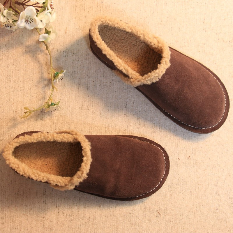 Women's Travel First Layer Cowhide Slip-on Lazy Women's Shoes