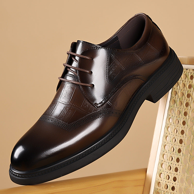 Men's First Layer Cowhide Formal Wear Genuine Men's Business Leather Shoes