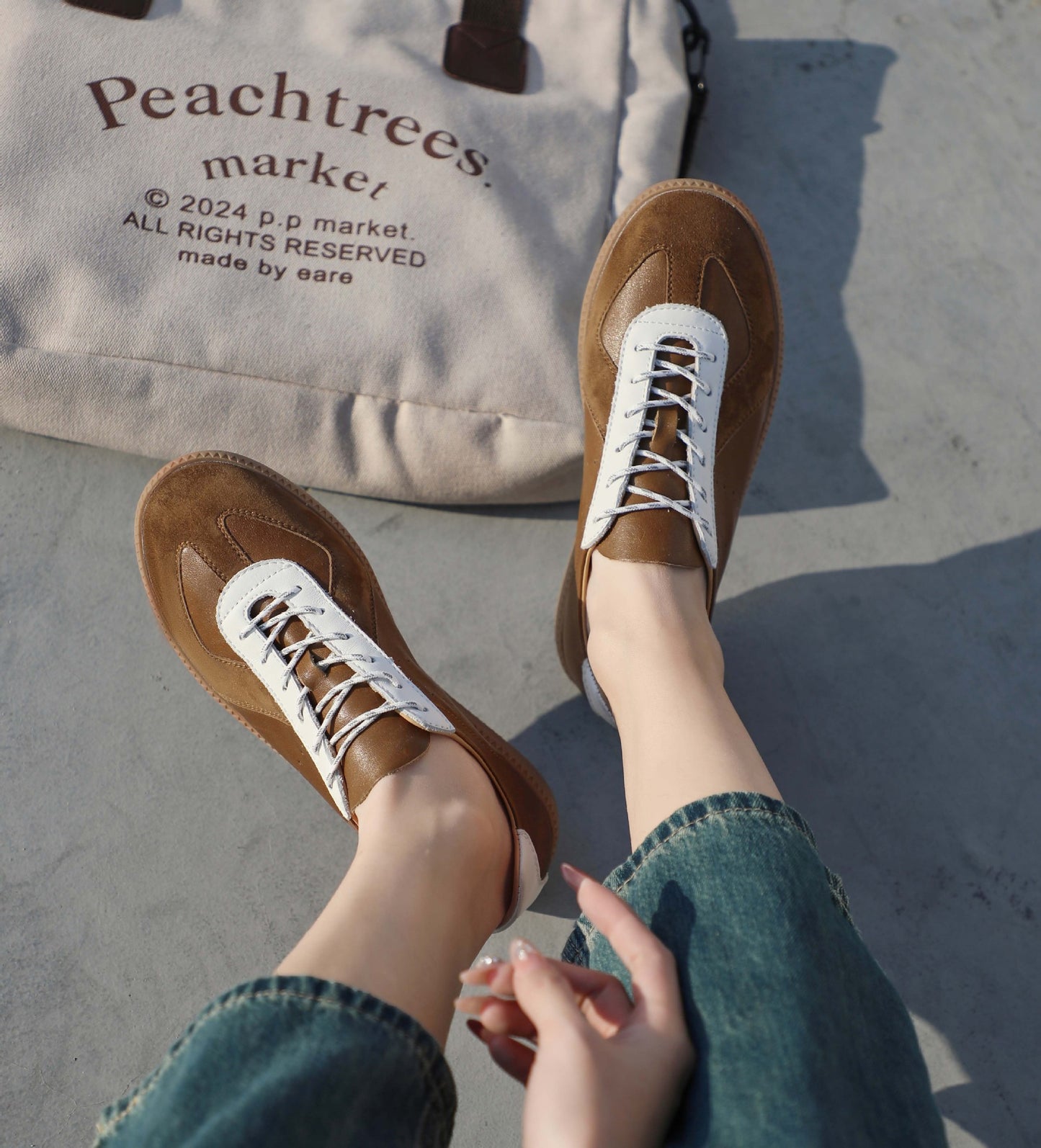 Flocking Calfskin Genuine Inside Outside Niche Sneakers