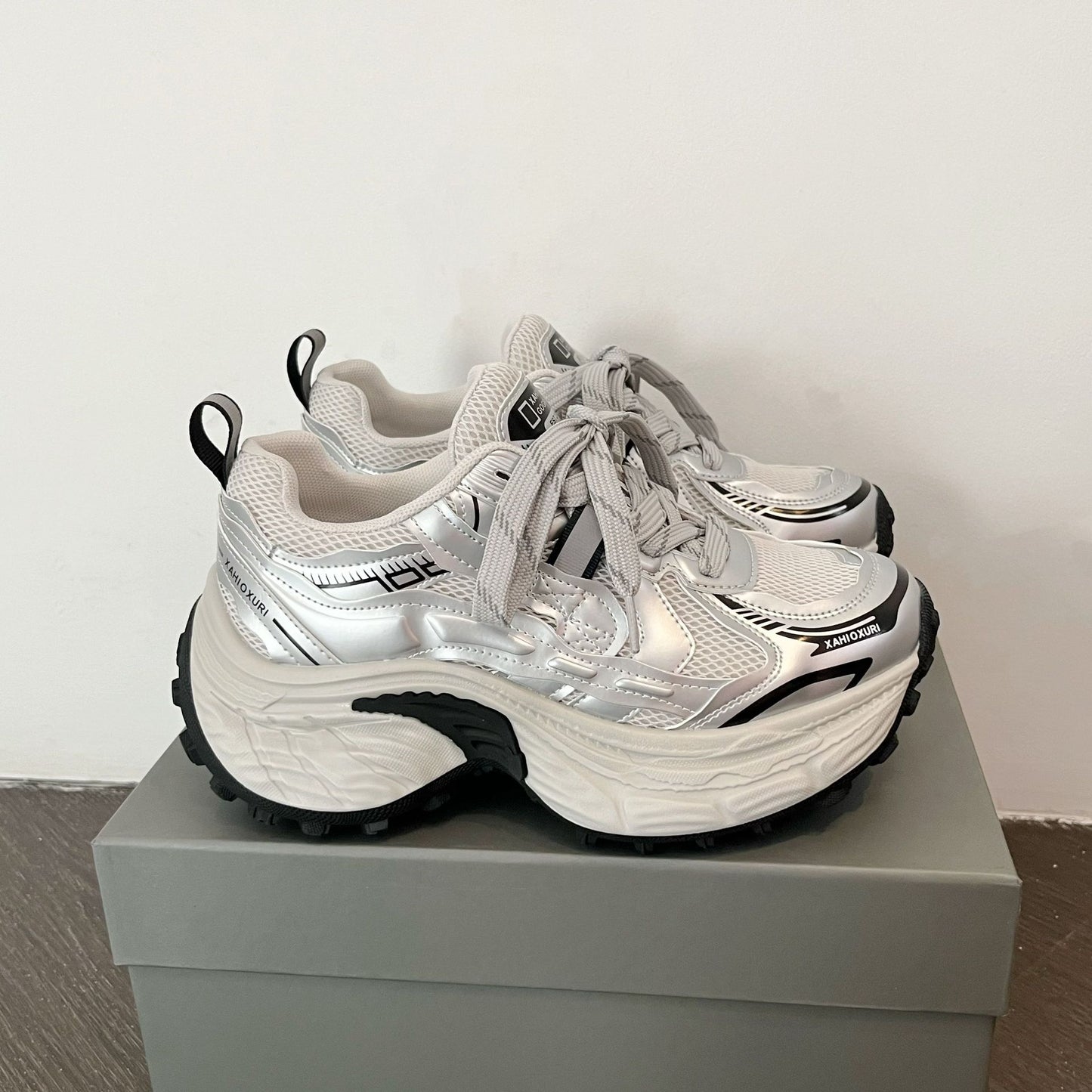 Women's Platform Dad Spring Mesh Breathable Pants Sneakers