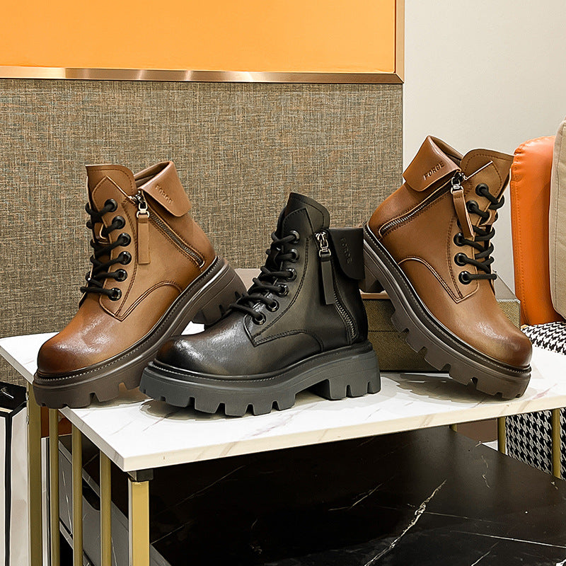 Platform Martin Female Winter Fleece-lined Fashion Boots