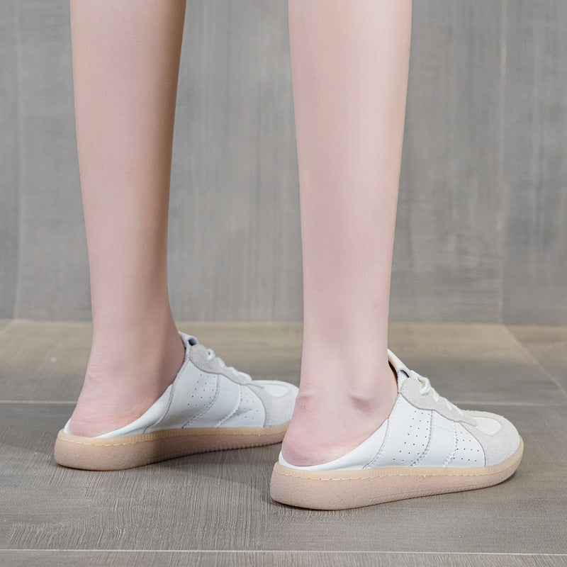 Women's Two-way White Summer Breathable Soft Bottom Tendon Comfortable Women's Casual Shoes