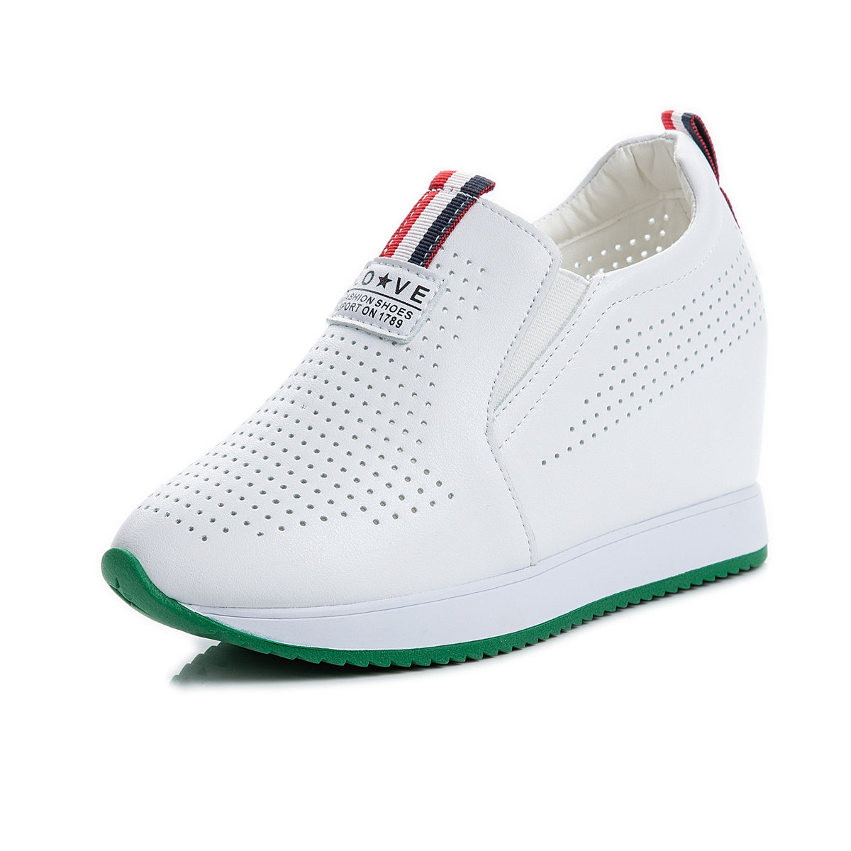 Women's Hidden White Korean Breathable Style Heels