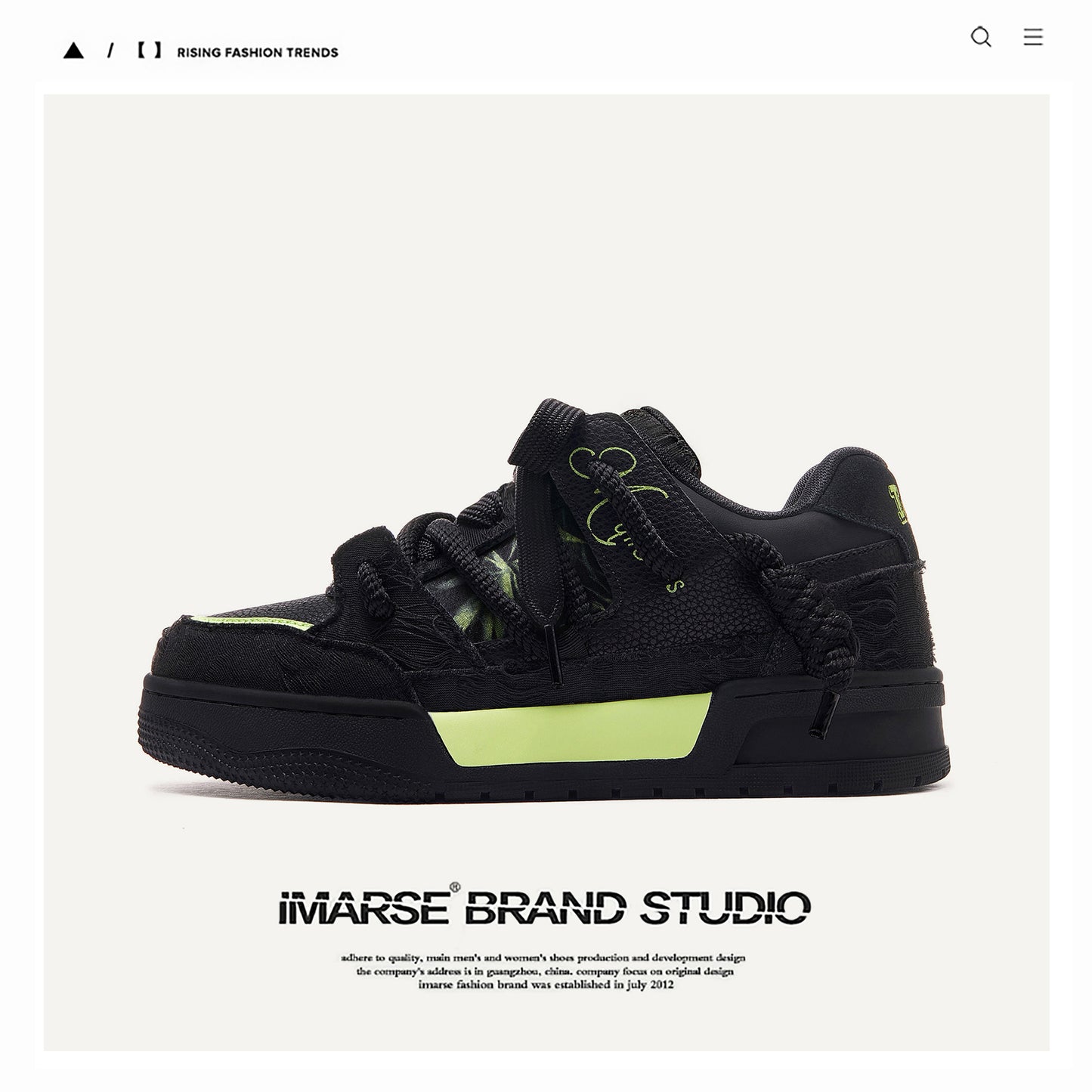 Women's & Men's Of Shoelaces Black Bread Street Trend Men's Board Shoes