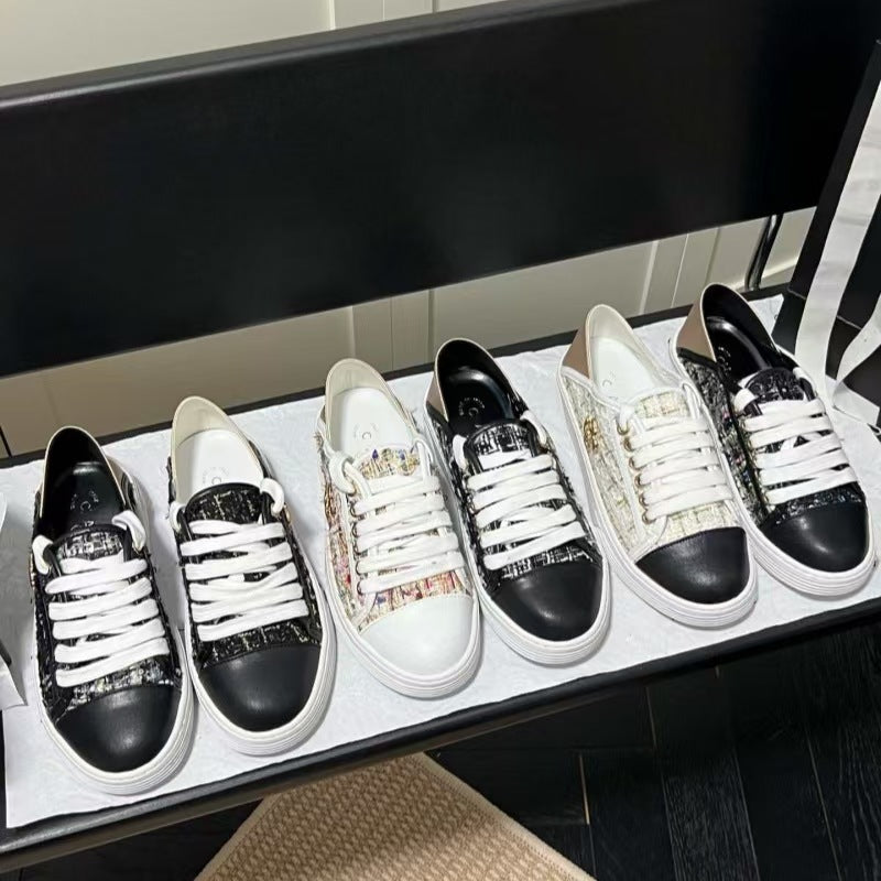 Women's Mi Classic Style Rhombus Two-way Wear Color Matching Women's Casual Shoes