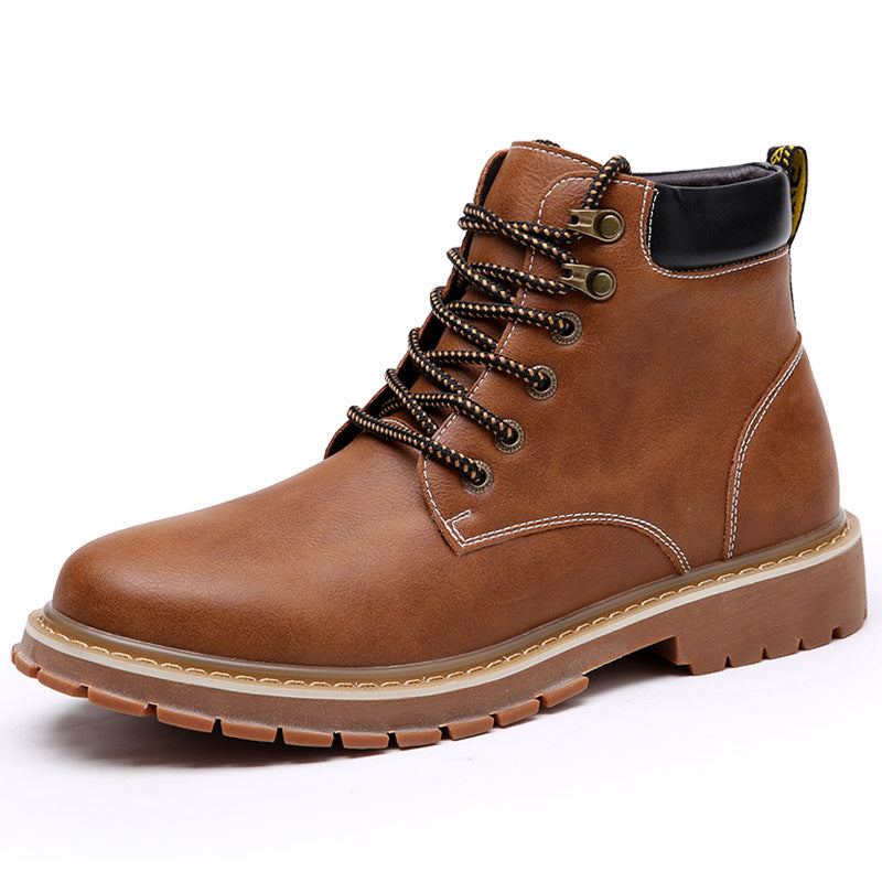 Men's Korean Trendy Worker Fleece-lined Warm Beef Boots