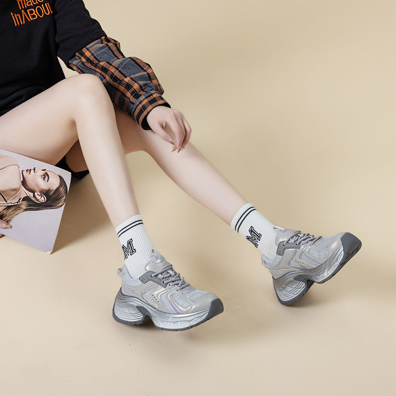Women's Suction Film Bottom Dad Summer Thick Breathable Women's Sports Shoes